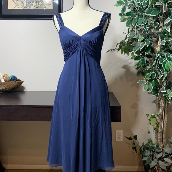 David’s Bridal Beautiful Blue Dress Size 2 NWT - Picture 1 of 7